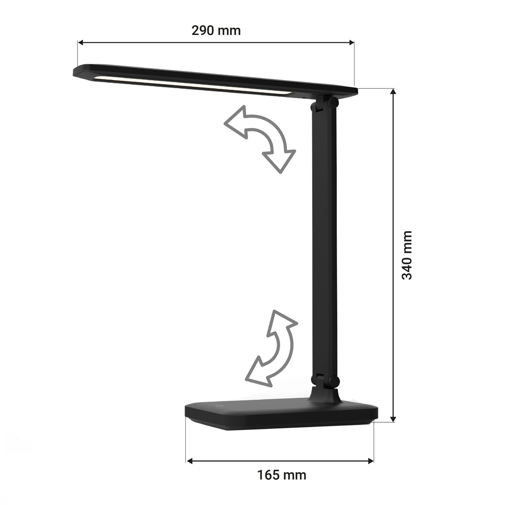 Černá kancelářská stolní lampa ORO ADRI LED