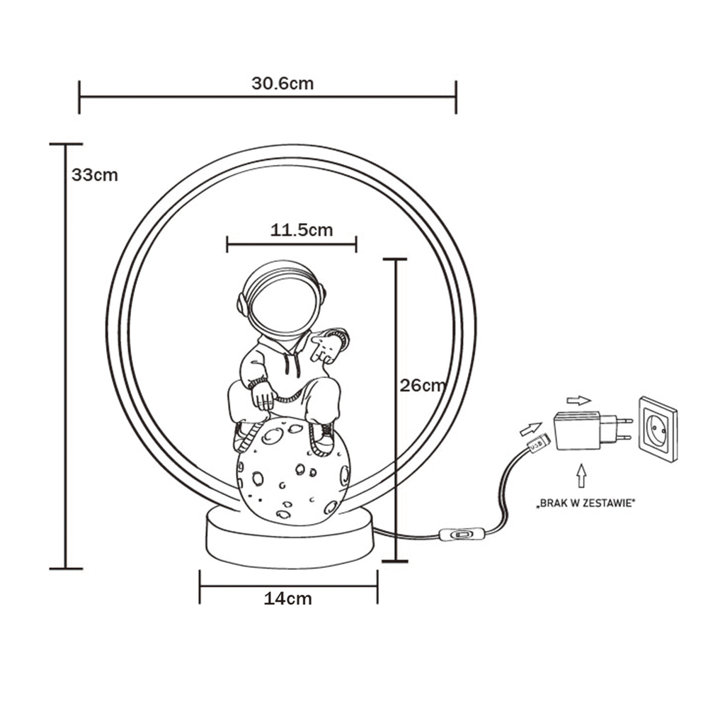 Dekorativní stolní LED lampa RAPPER ASTRONAUT
