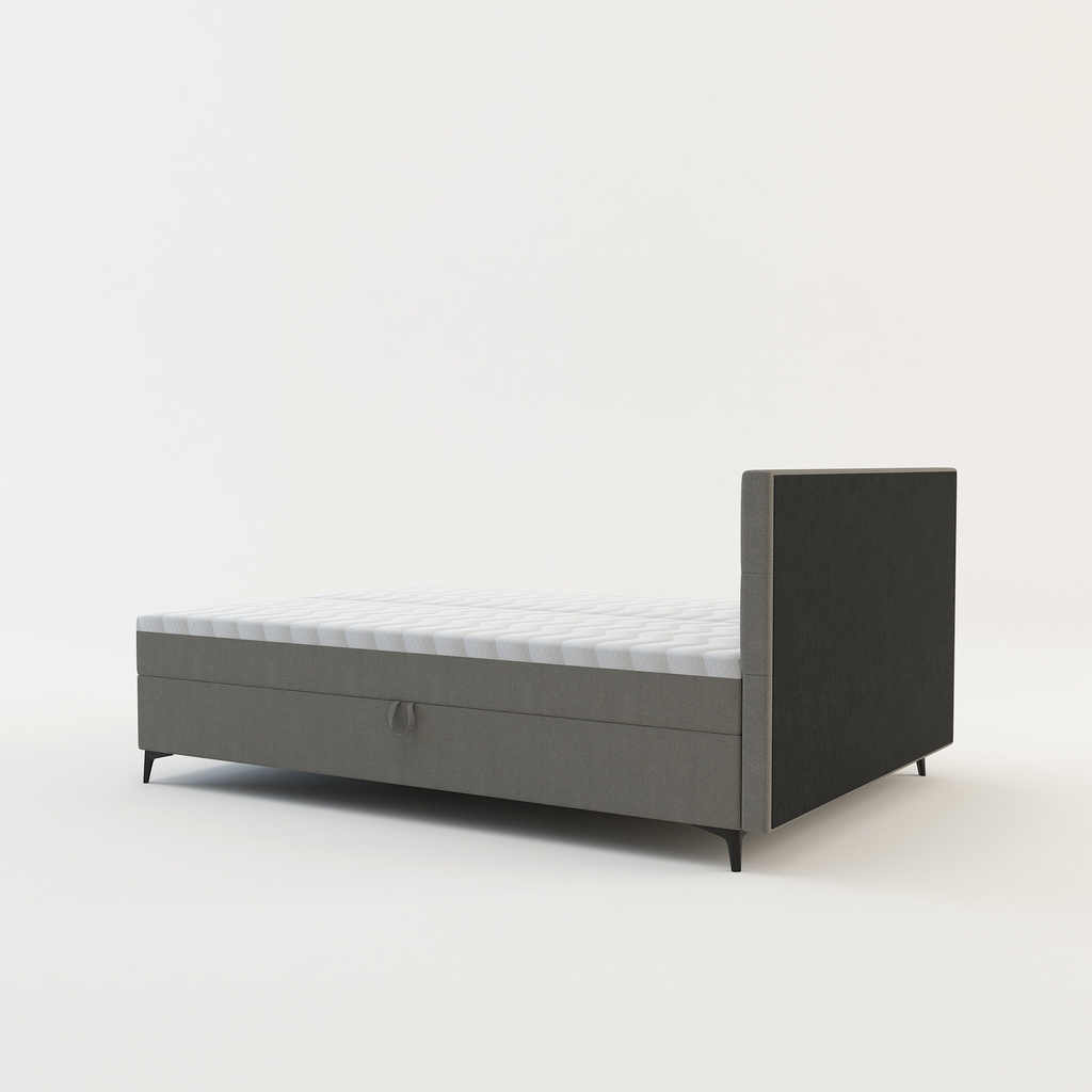 Světle šedá postel boxspring MARY 140x200 cm