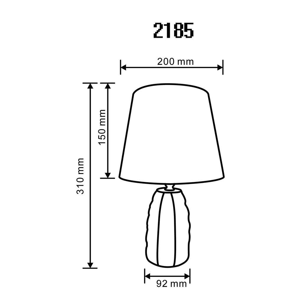 Černo-zlatá stolní lampa glamour 31 cm