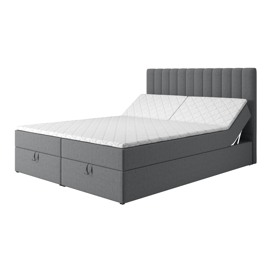 Postel boxspring s topperem LIMAND VISCO 160x200 cm