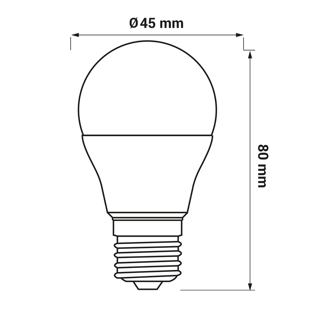 LED žárovka E27 8 W neutrální ORO-E27-G45-TOTO-8 W-DW