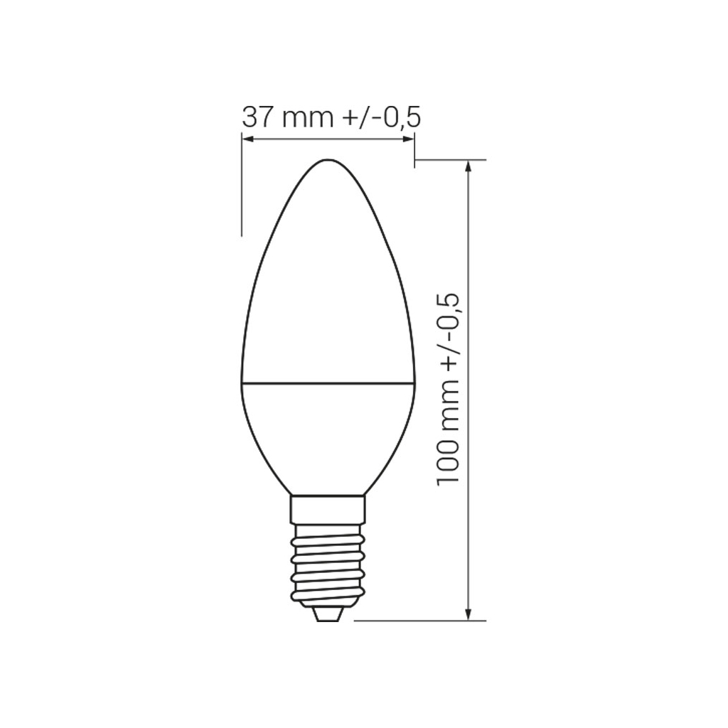 LED žárovka E14 8 W teplé barvy ORO-E14-C37-TOTO-8 W-WW