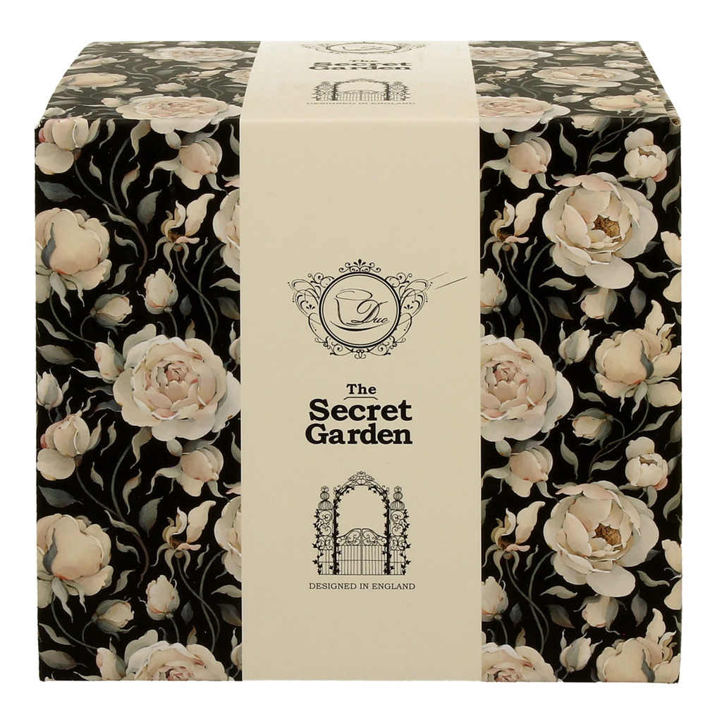 Hrnek soudek se sítkem ENGLISH ROSES BLACK 430 ml