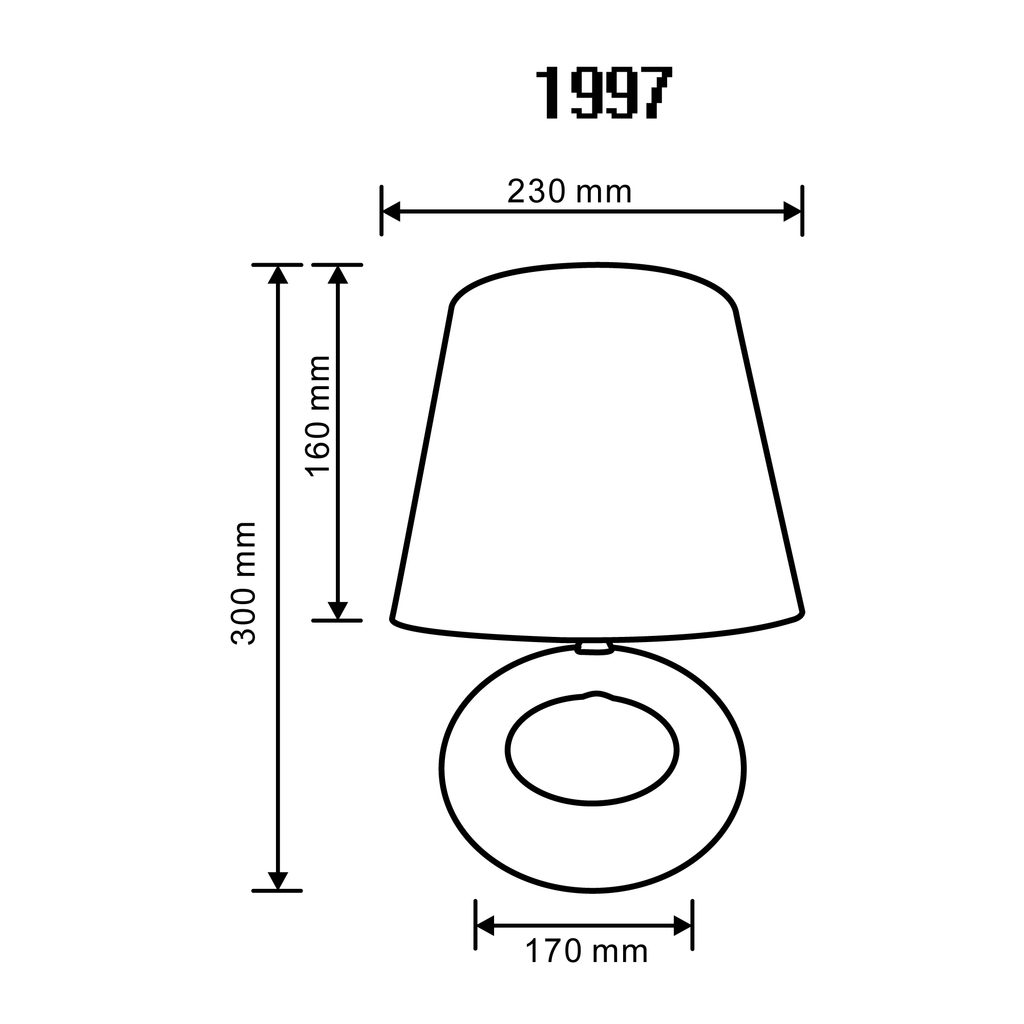 Stolní lampa se stínidlem bílo-hnědá 30 cm