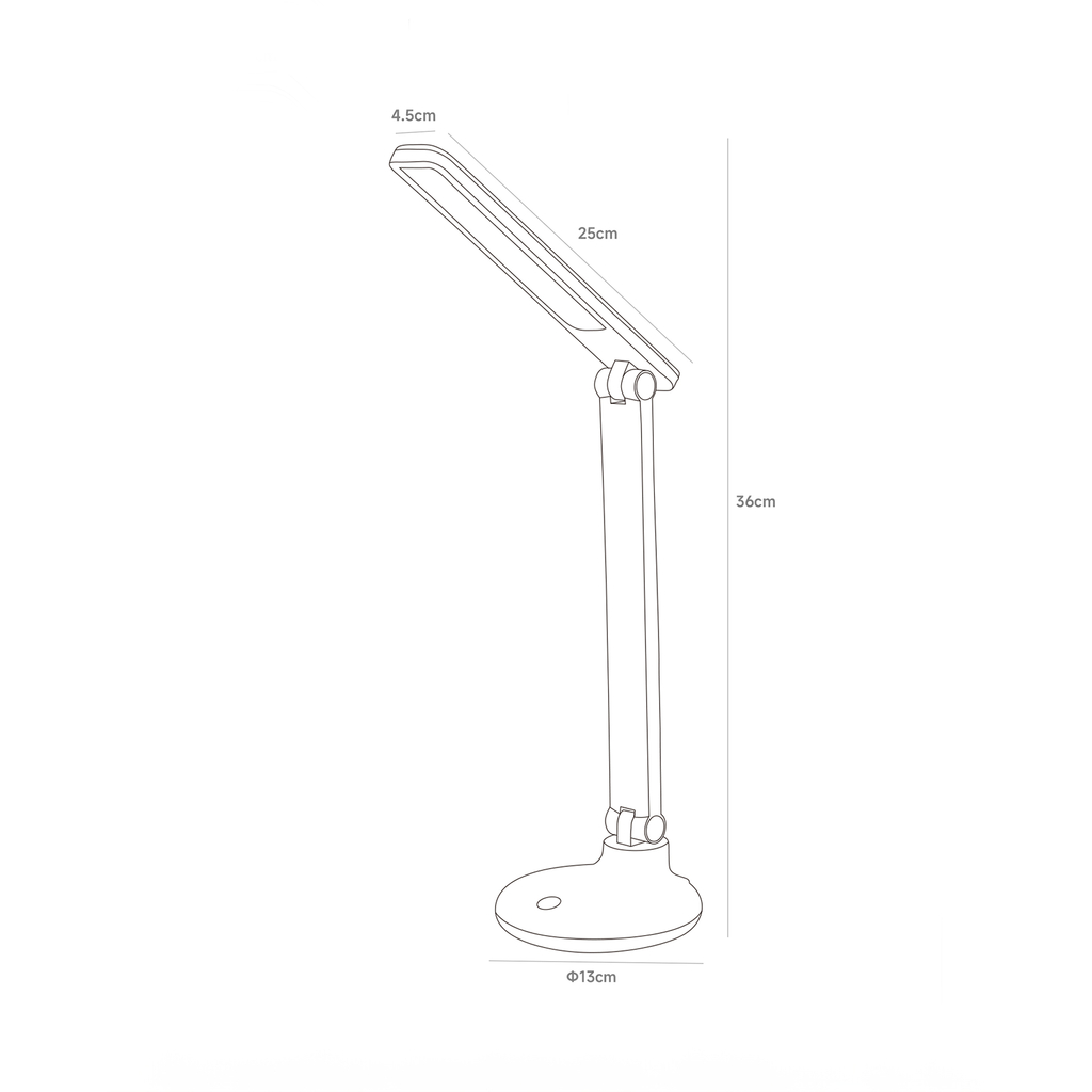 Bílá stolní lampa LED 6W s USB nabíjením