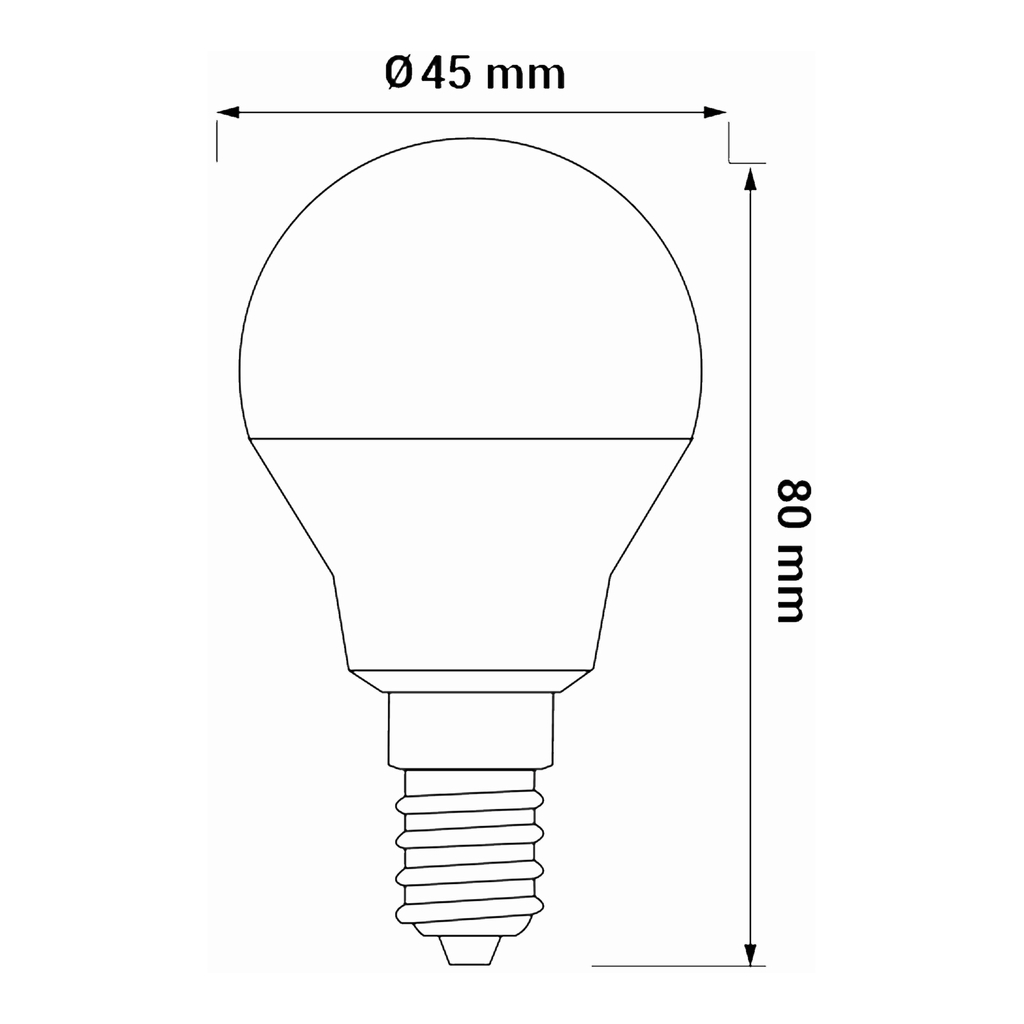 LED žárovka E14 5 W teplé barvy ORO-E14-G45-TOTO-5W-WW