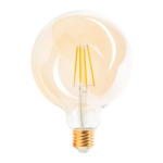 Dekorativní LED žárovka E27 6 W teplé barvy ORO-E27-G80-FL-AMBER-6 W-DIMM