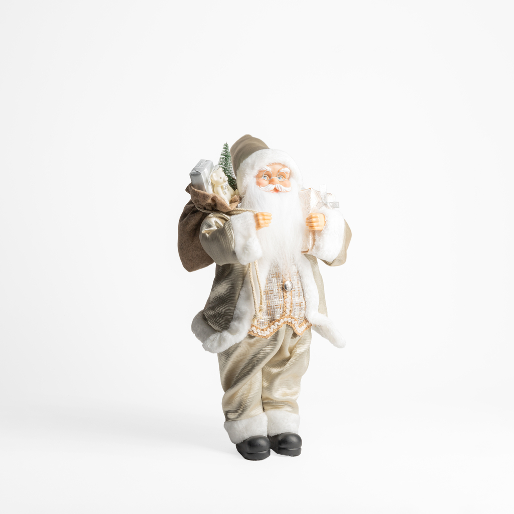 Vánoční zlatá figurka SANTA CLAUS 45 CM