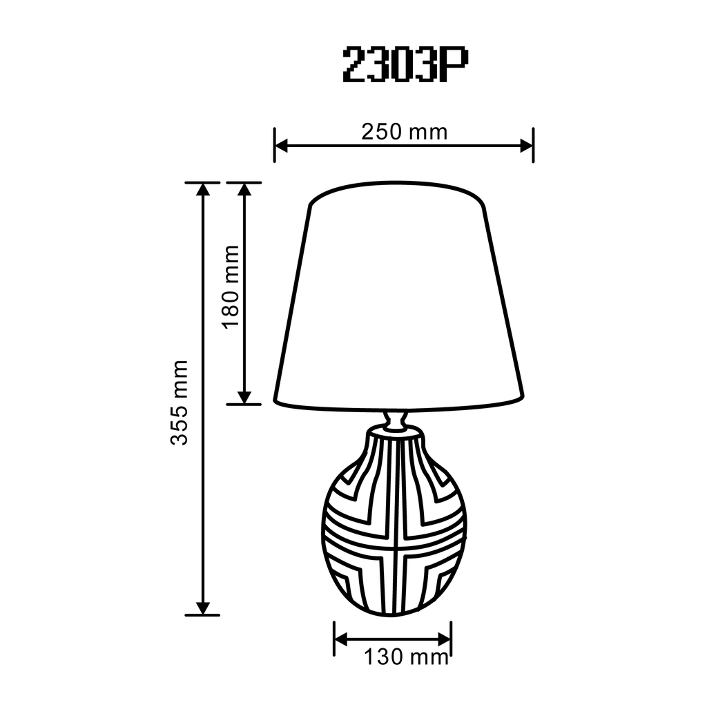 Růžovo-bílá stolní lampa 35,5 cm