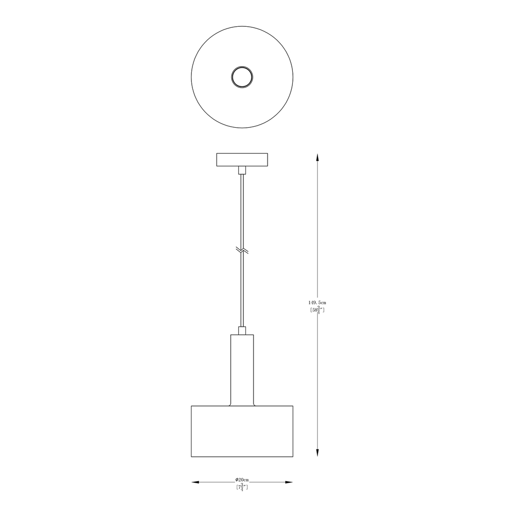 Závěsná lampa LEO černo-zlatá 20 cm