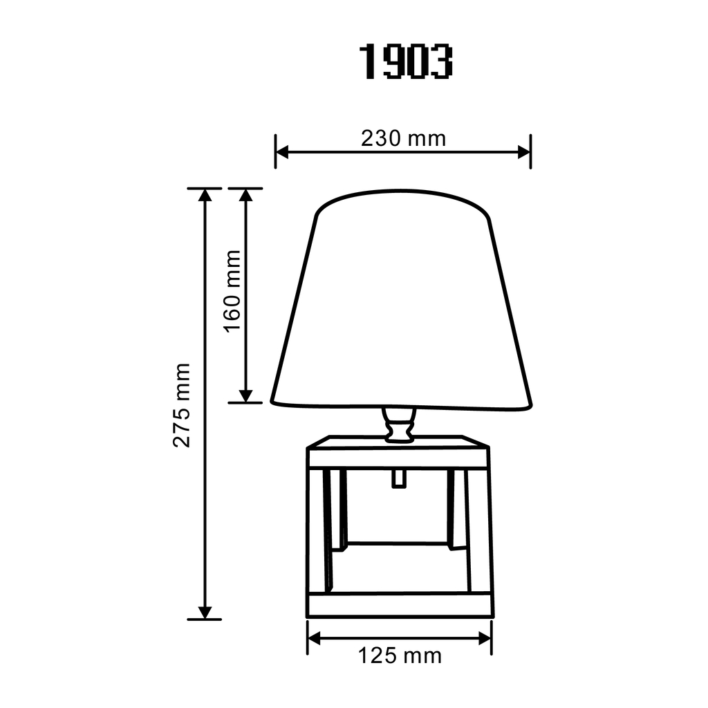 Bambusová stolní lampa s bílým stínidlem 27,5 cm