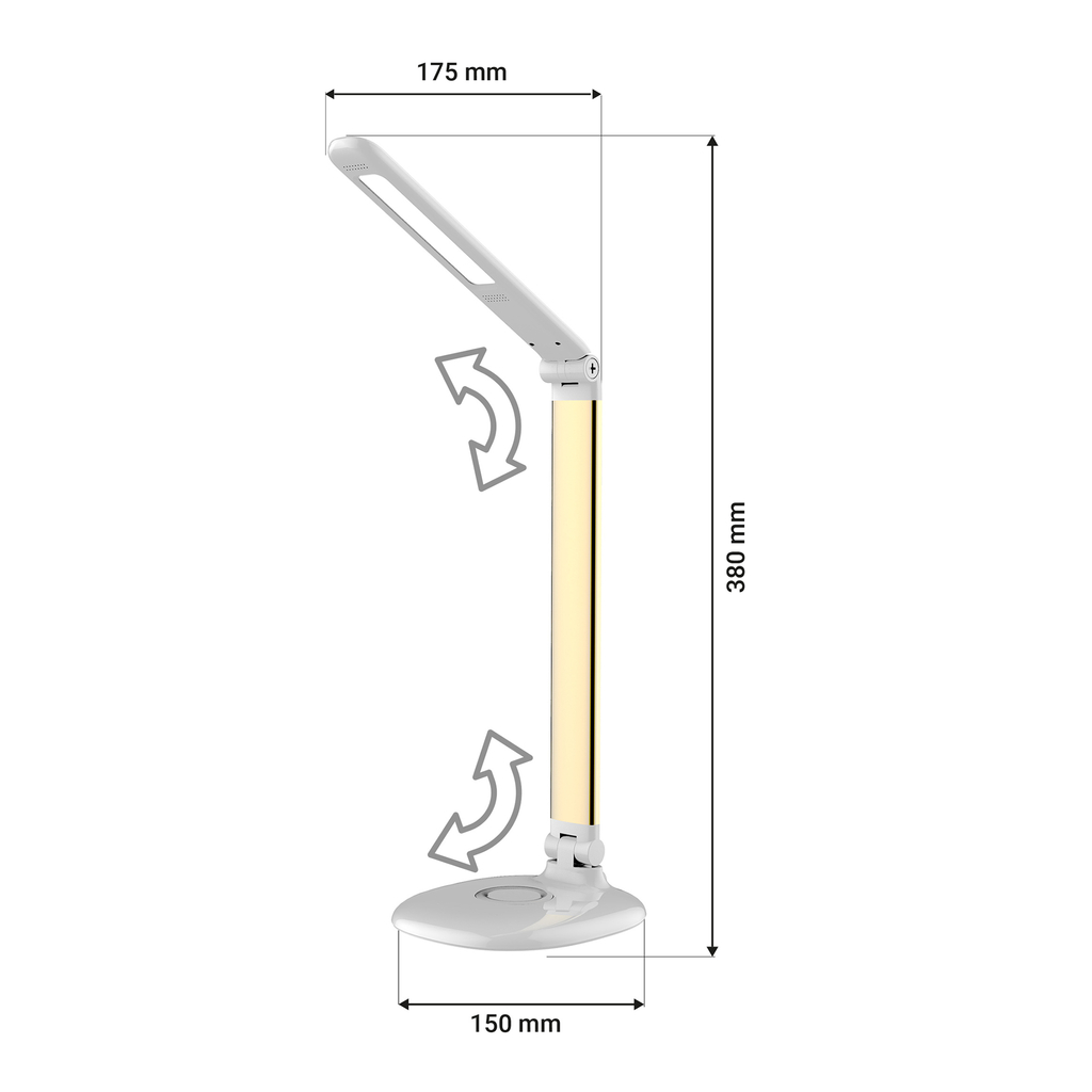 Bílo-zlatá stolní LED lampa ORO PICA