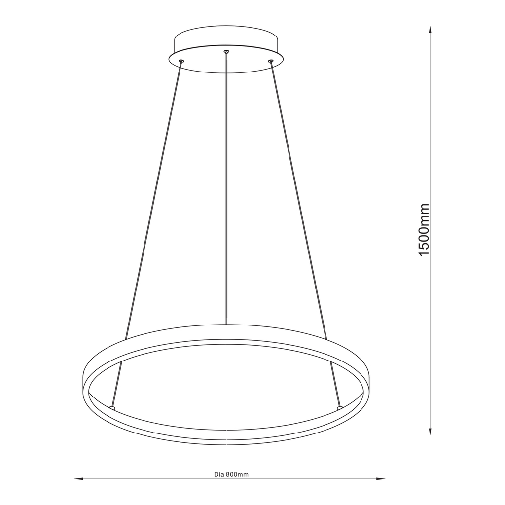 Zlaté závěsné LED svítidlo prstenec BRENO 80 cm