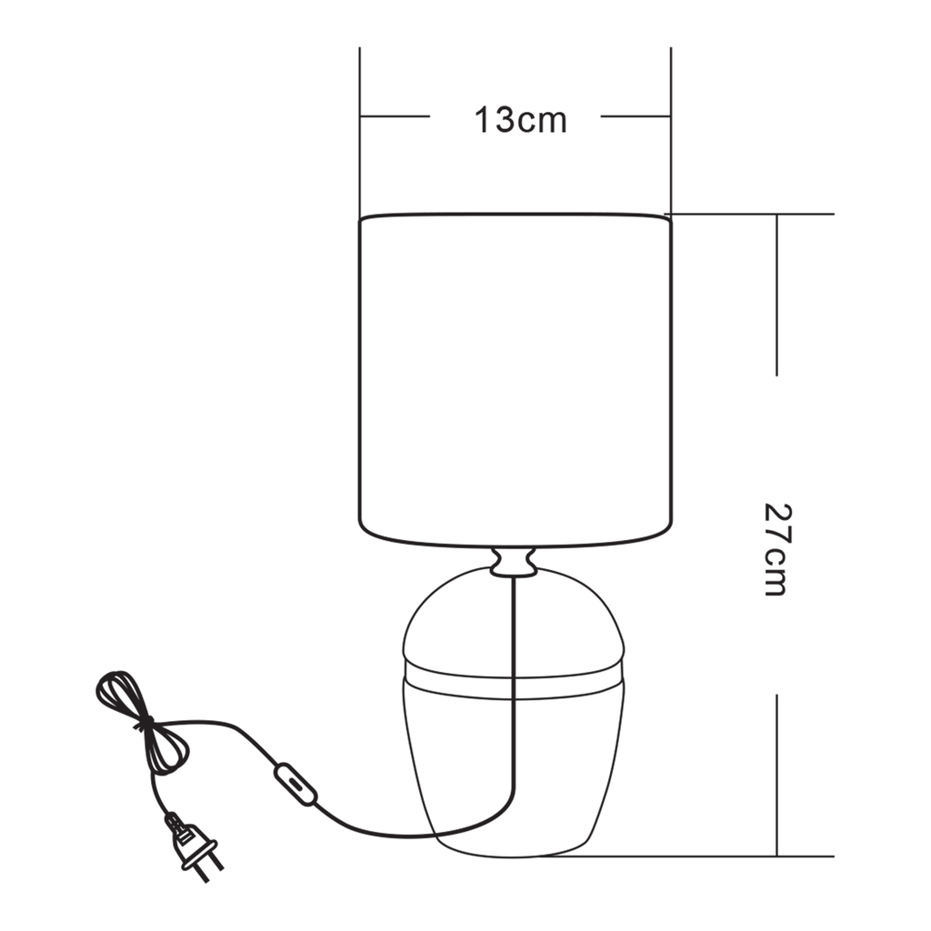 Stolní lampa keramická bílo-stříbrná 27 cm