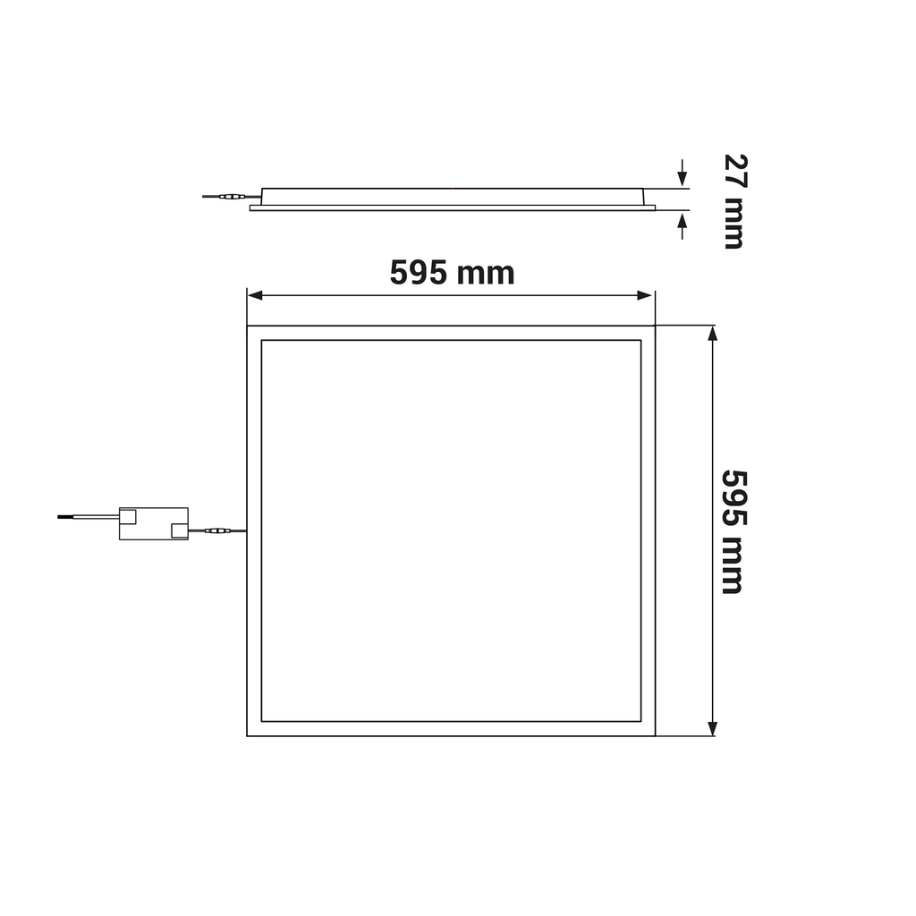 Čtvercové stropní svítidlo LED 36W bílé ORO BACKLIT 59,5x59,5 cm