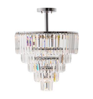 Lampa sufitowa glamour chrom AMEDEO 50 cm