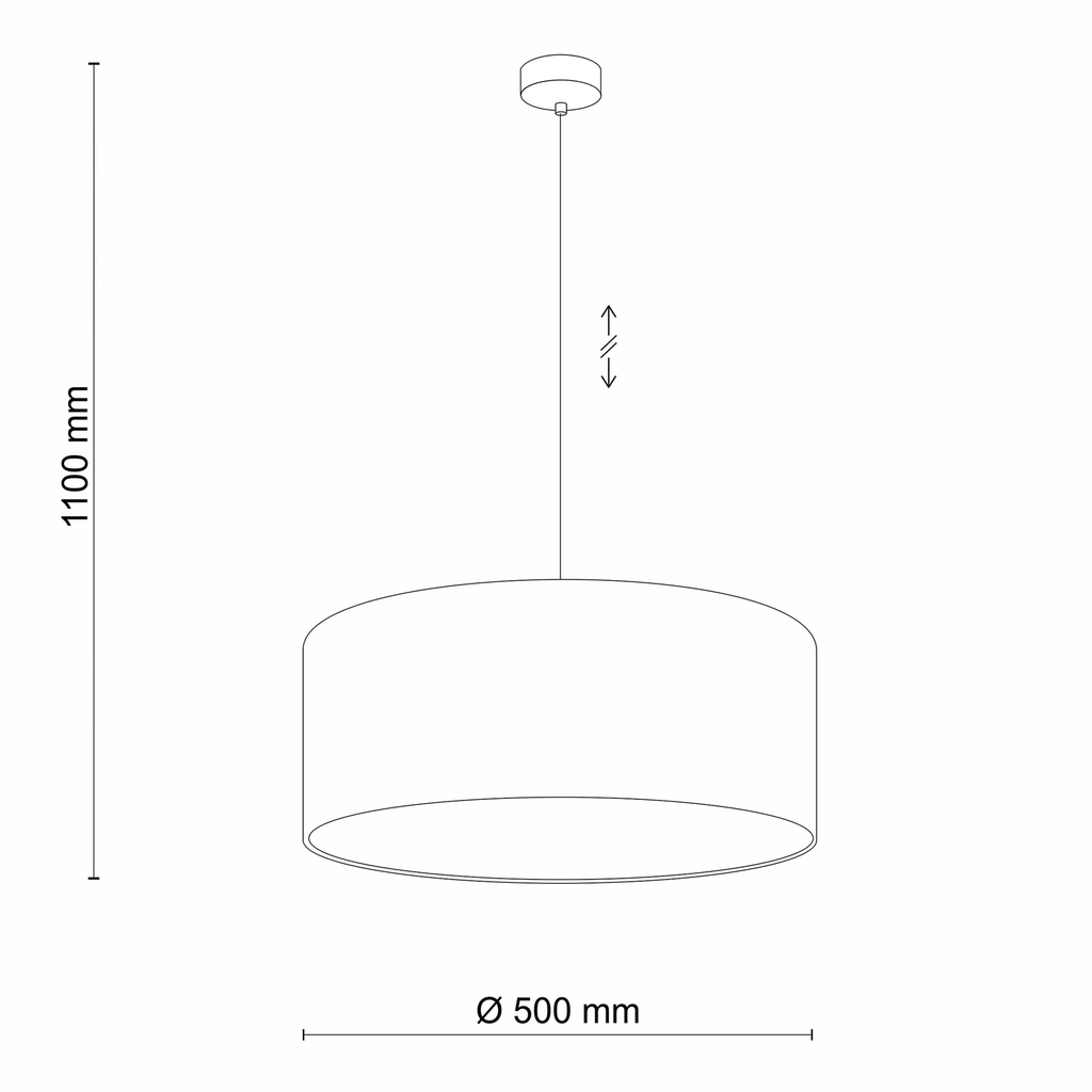 Tmavě šedá závěsná lampa EARTH 50 cm