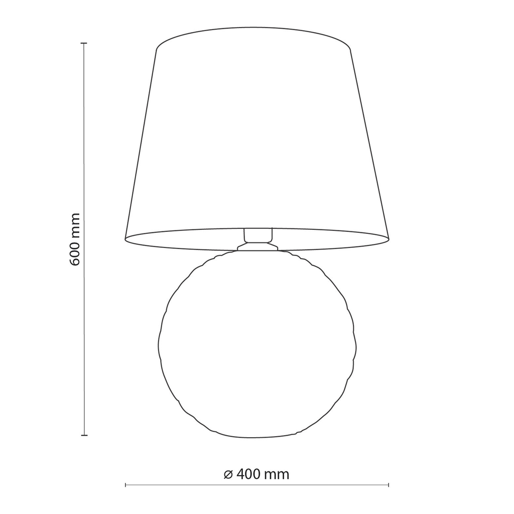 Keramická stolní lampa černá SANTANA