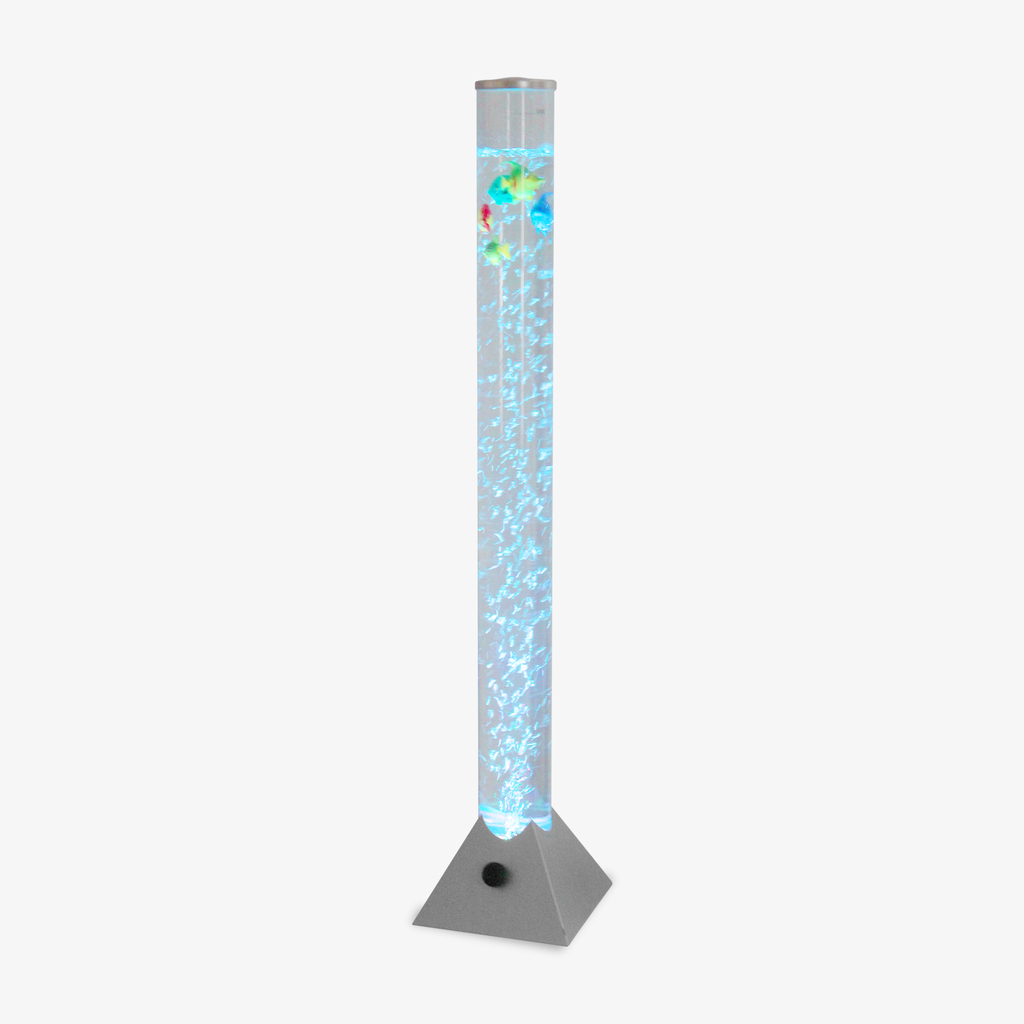 Dekorativní stříbrná stojací LED RGB lampa USB AQUA 90 cm