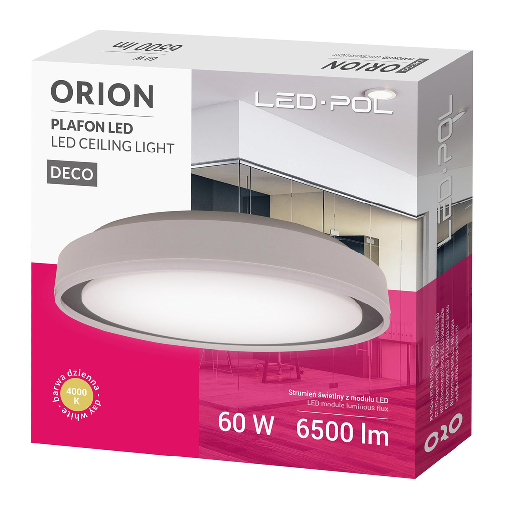 Stropní svítidlo LED 60W ORO ORION