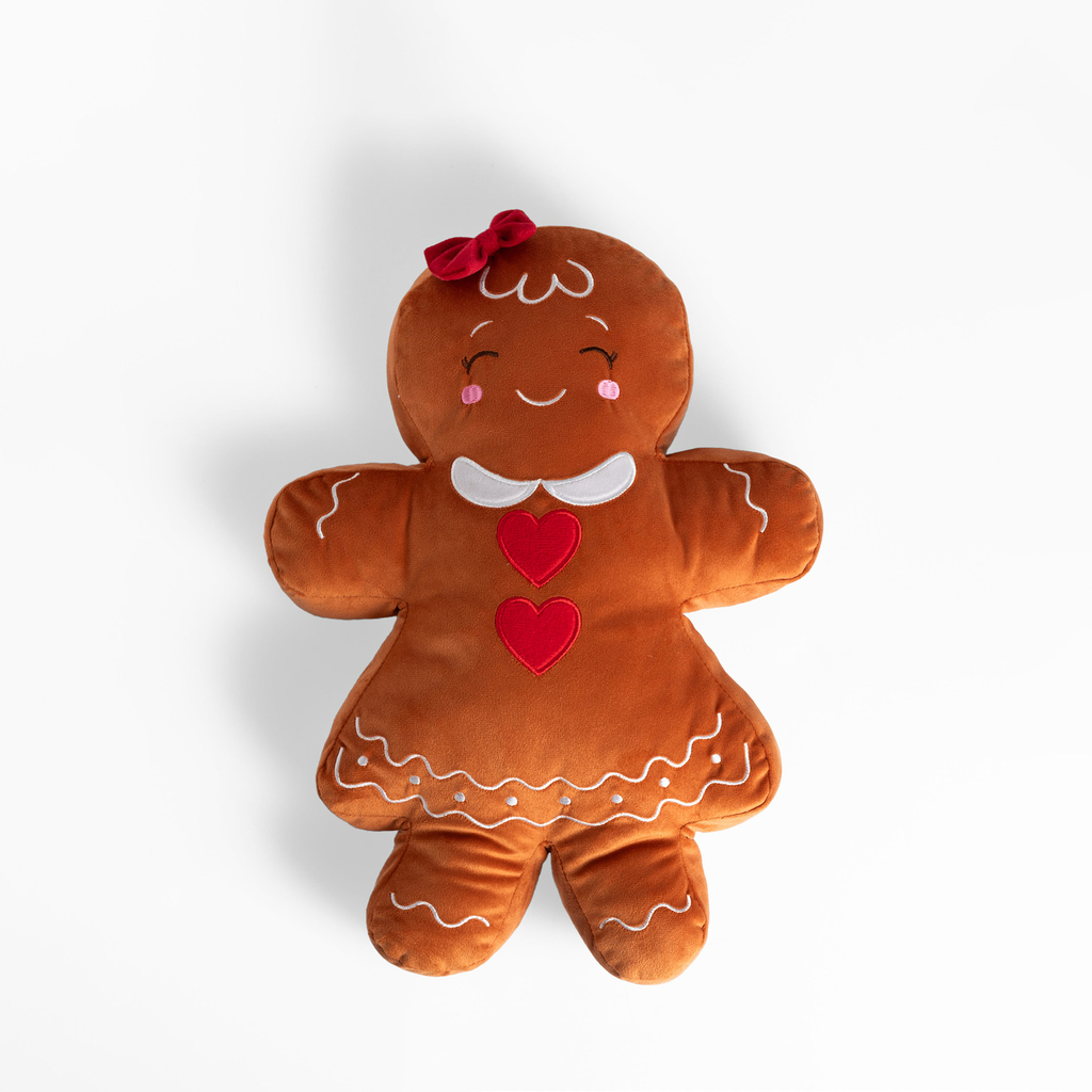 Polštář ve tvaru perníčku BISCUIT GINGER GIRL 37x26 cm