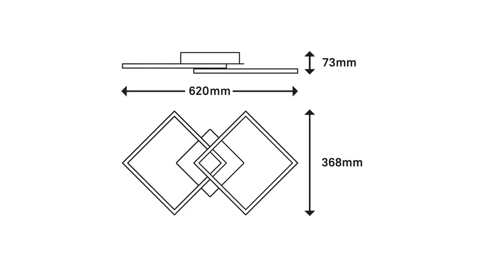 Zlato-hnědé otočné stropní svítidlo FRAME LED 62 cm