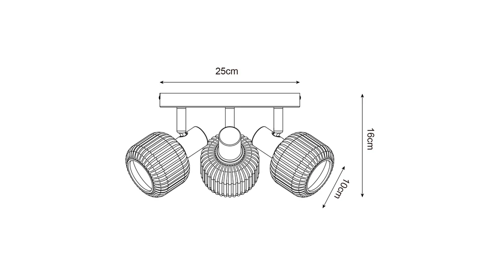 Lampa sufitowa STEM to niezawodne oświetlenie dla kameralnych pomieszczeń. Posiada klosze w białym kolorze i oprawę dla 3 żarówek typu E14.