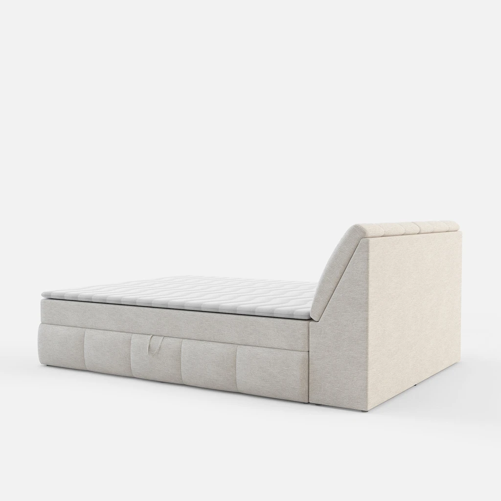 Krémová postel boxspring LORENZO HR 160x200 cm