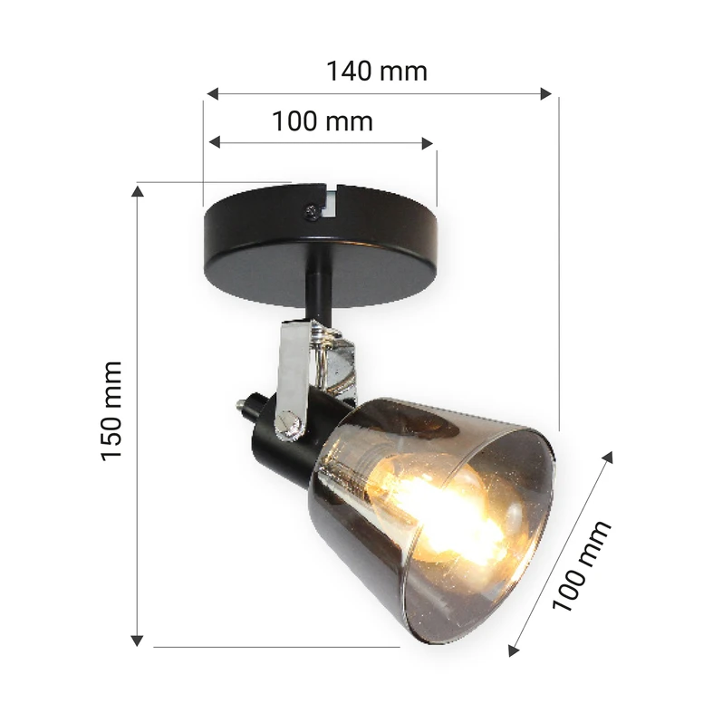 Modny design lamp z kolekcji TRINGA dopasujesz do nowoczesnej stylizacji wnętrza. Posiada oprawę dla żarówki LED typu E14 i mocy maksymalnej 10W.