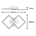 Zlato-hnědé otočné stropní svítidlo FRAME LED 62 cm