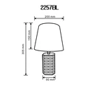 Stolní lampa se stínidlem černo-zelená 30,5 cm