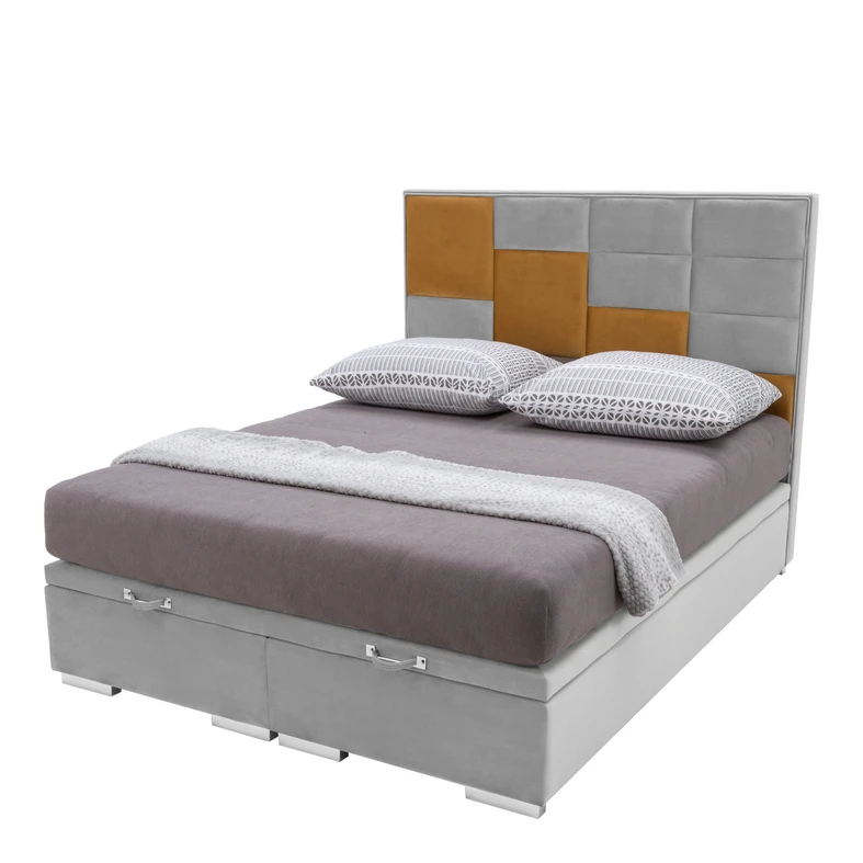 Rám postele boxspring FIBI KP 25 180x200, světle šedý