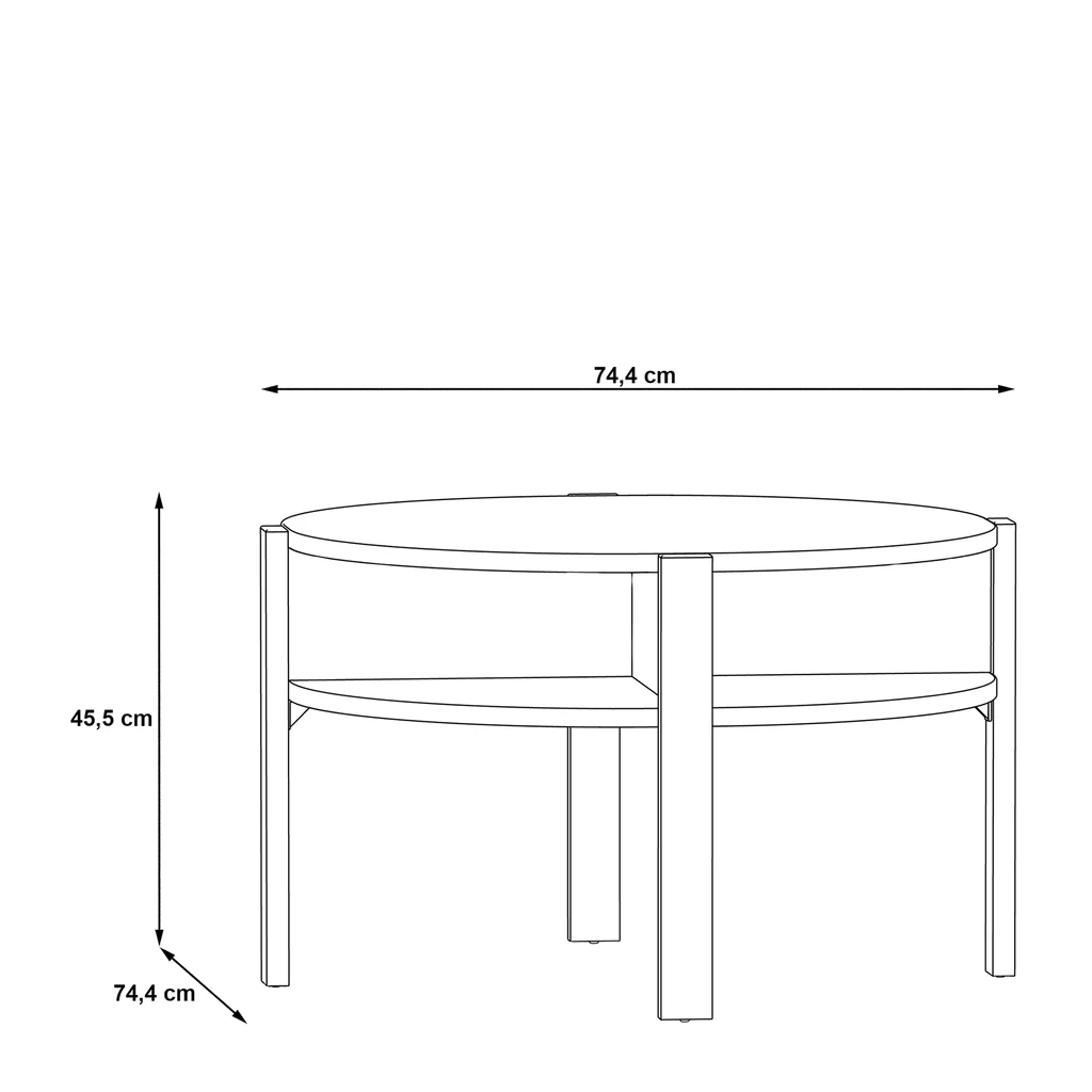 Kulatý konferenční stolek TOBAGO BETON