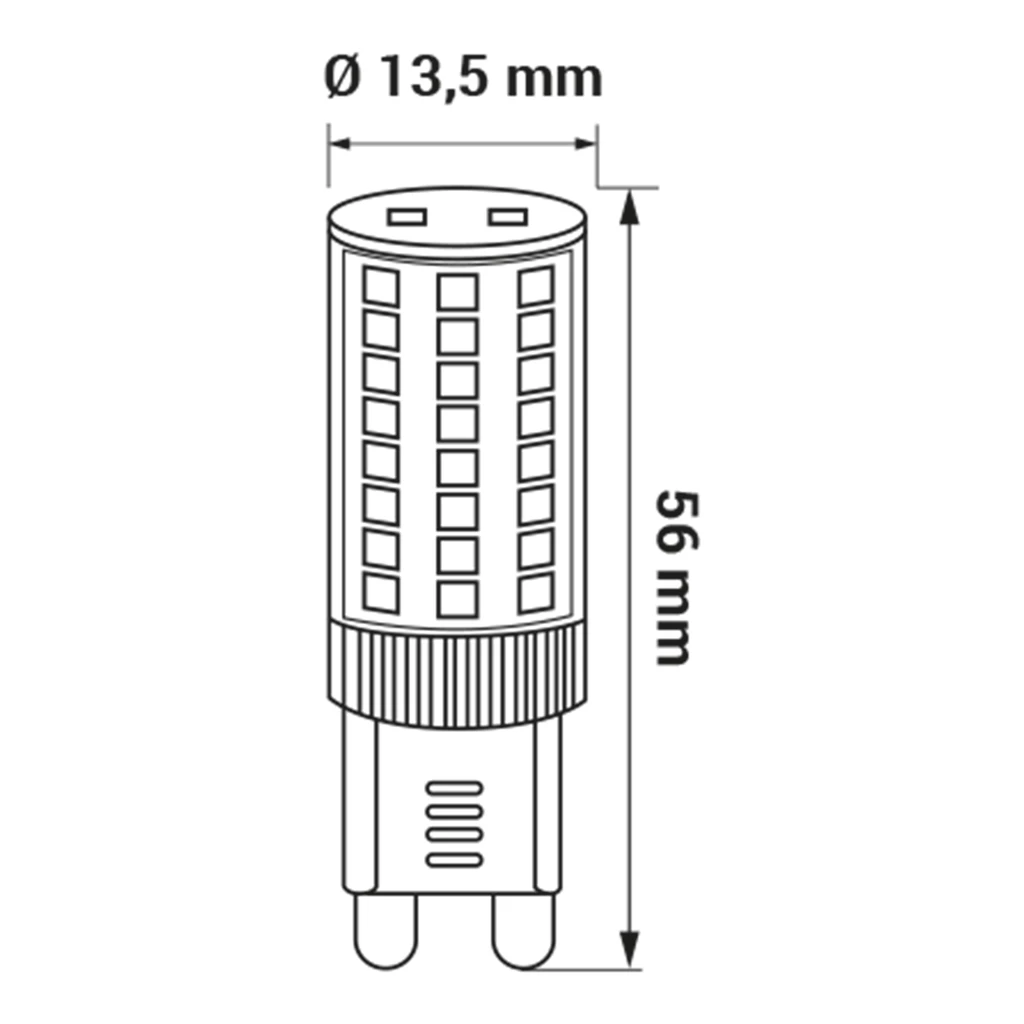 LED žárovka G9 4,8 W teplá barva ORO-G9-PETIT-4,8 W-WW