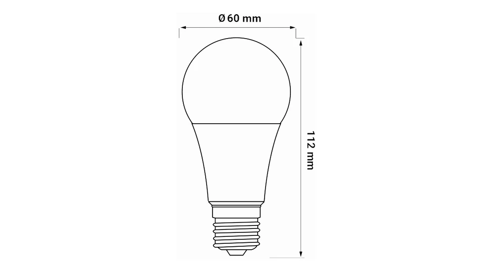 LED žárovka E27 10,5 W teplá barva ORO-ATOS-E27-A60-10,5 W-WW