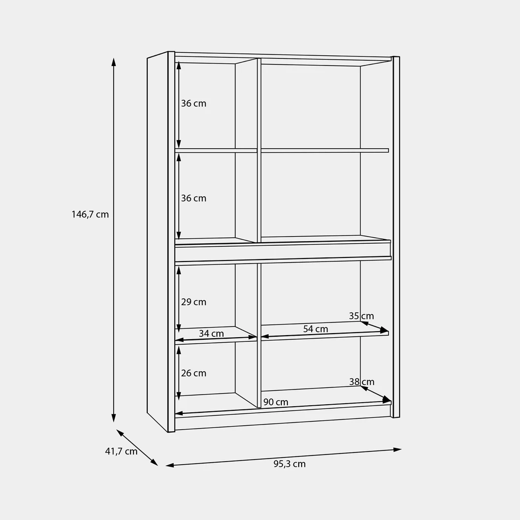 Komoda s osvětlením OAK SQUERE 95,3 cm