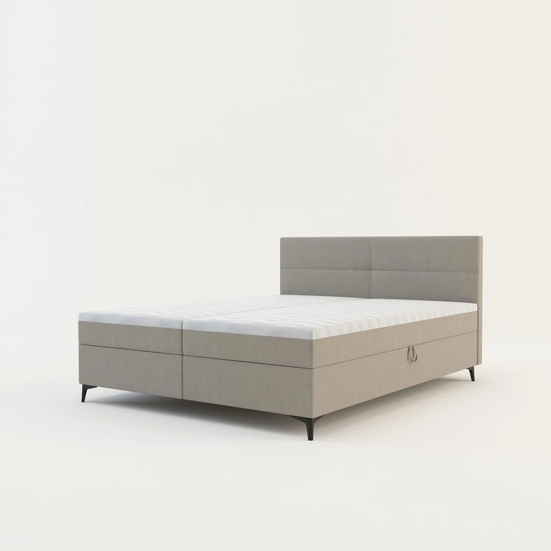 Béžová postel boxspring MARY 160x200 cm