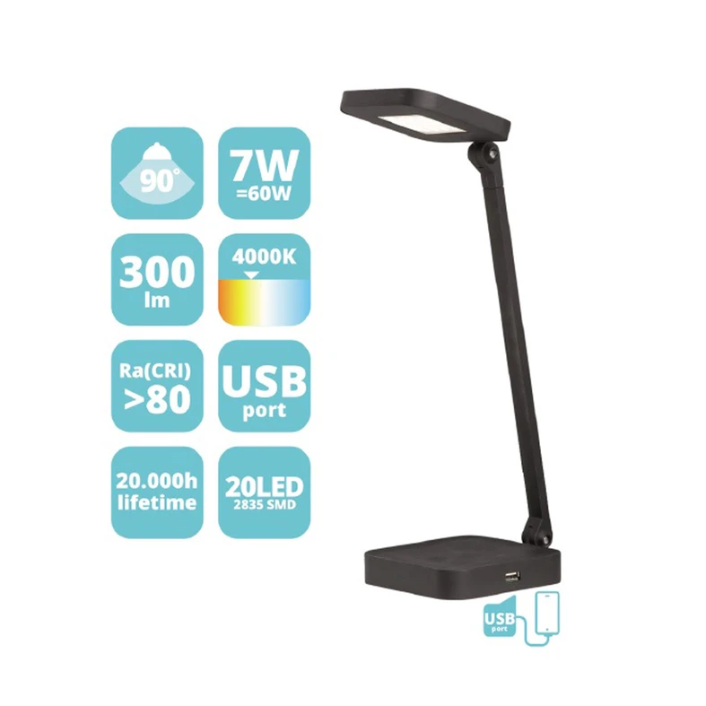 Kancelářská stolní lampa LED ML1001 USB