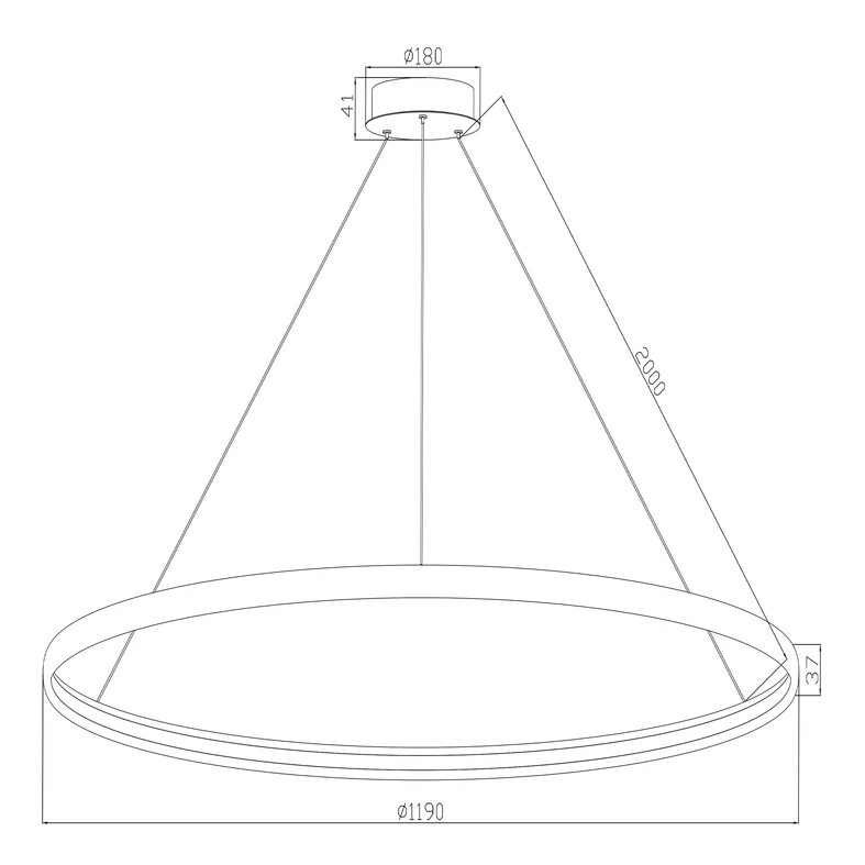 Zlaté závěsné LED svítidlo CARLO 120 cm