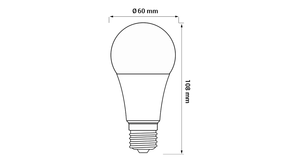 LED žárovka E27 7,5 W studená ORO-ATOS-E27-A60-7,5W-CW