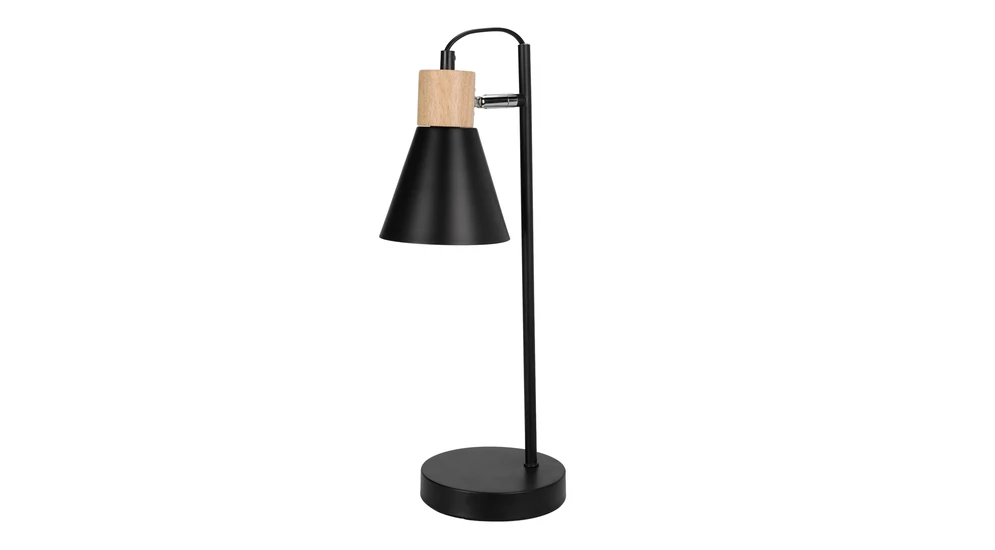 Lampa biurkowa w klimacie retro/industrial w czarnym kolorze. Idealna do pokoju młodzieżowego, gabinetu oraz sypialni.