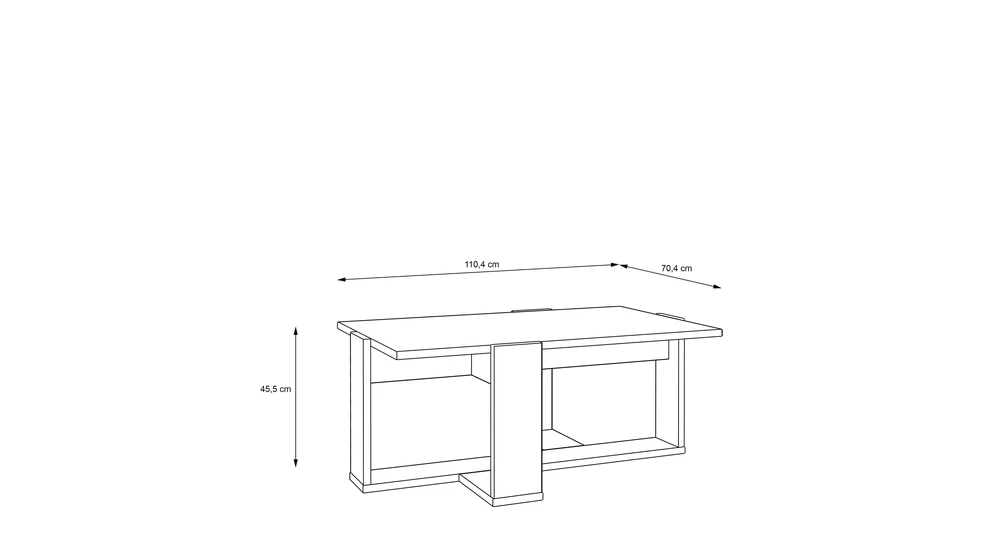 Konferenční stolek s bílou deskou COFFEE TABLES