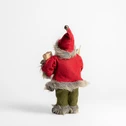 Vánoční červeno-zelená figurka SANTA CLAUS 25 cm