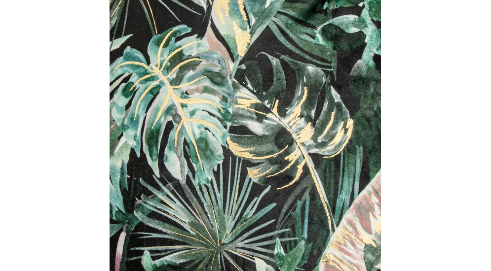 Povlak na polštář s listy a střapci MONSTERA 45x45 cm