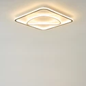 Stropní LED svítidlo/plafón čtverec LENS 50x50 cm černo-zlaté