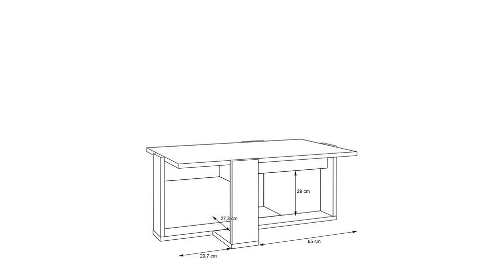 Konferenční stolek s bílou deskou COFFEE TABLES