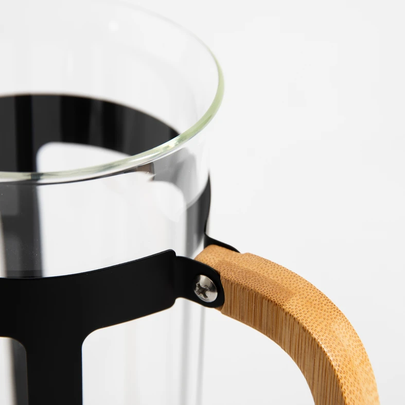 Konvice French Press s bambusovou rukojetí 1L