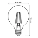 LED žárovka E27 6 W neutrální ORO-E27-G80-FL-CLARO-6 W-DIMM-DW