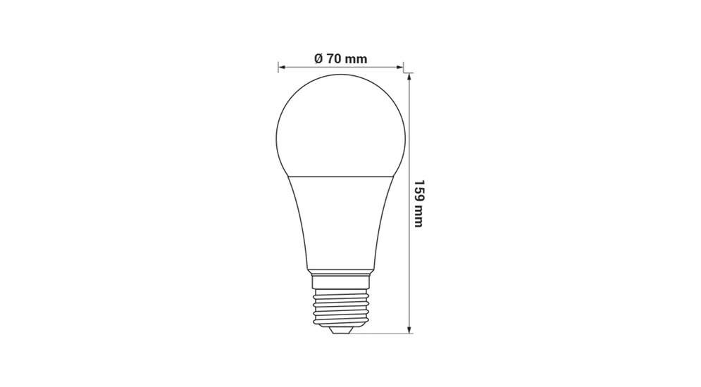 LED žárovka E27 19 W studená ORO-ATOS-E27-A70-19W-CW